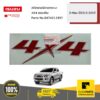 สติกเกอร์คาดกระบะ 4X4 ขอบเงิน D-Max ปี2012-2015 ของแท้ เบิกศูนย์ ISUZU #897421195T